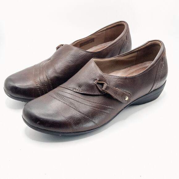 Dansko Women’s Leather Clogs Scandi Girl Quiet Luxury Brown Slip-On Comfy Sz 9 - Picture 1 of 8